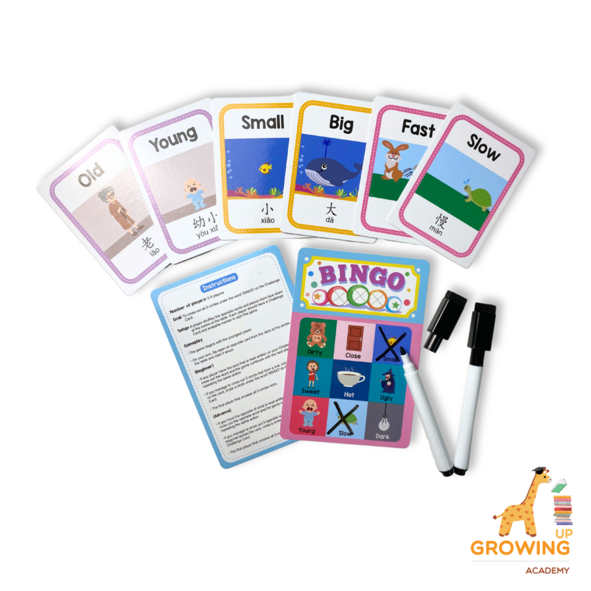 [Growing Up Academy] Educational Card Game – Opposite Bingo