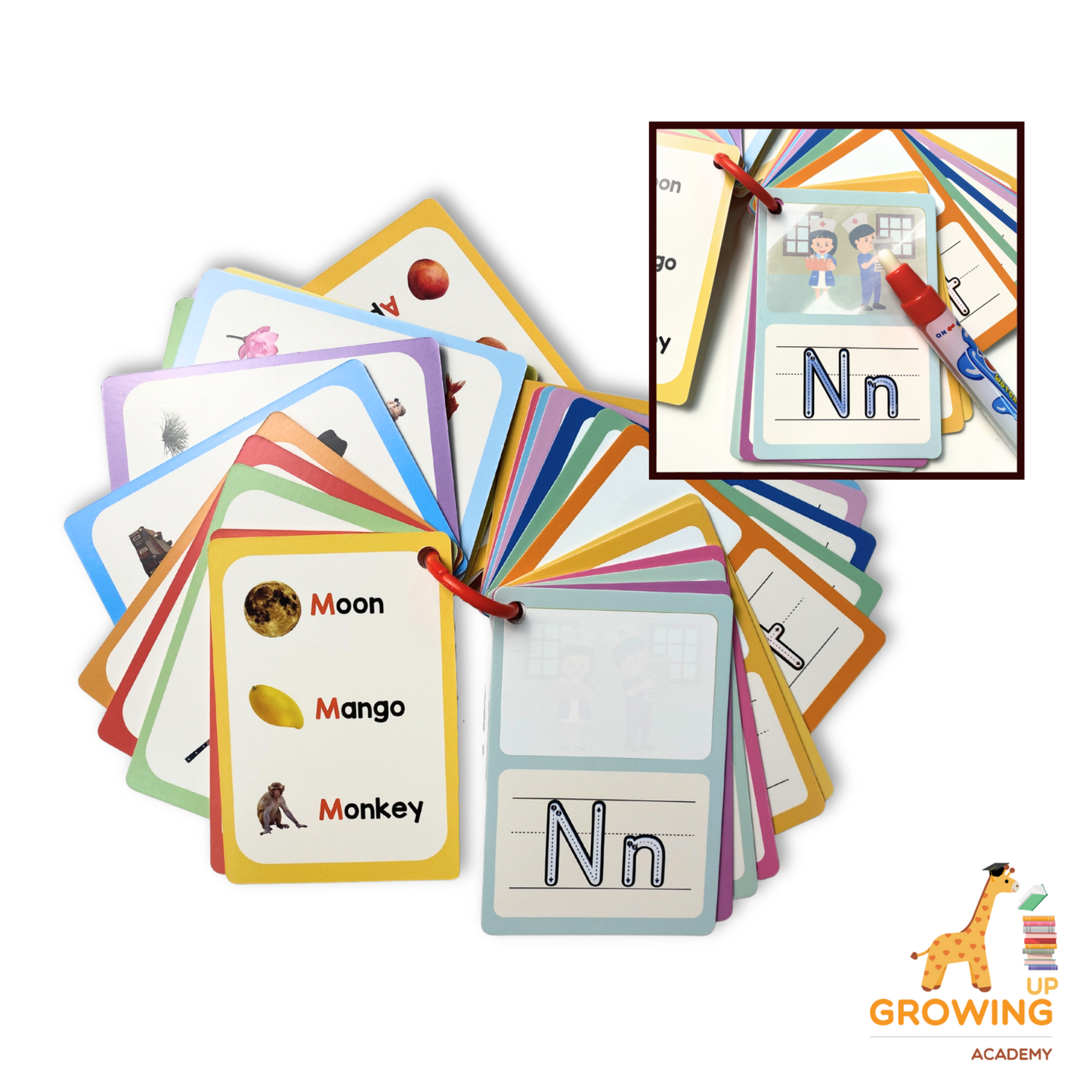 [Growing Up Academy] Educational Card Game – My Magical ABC