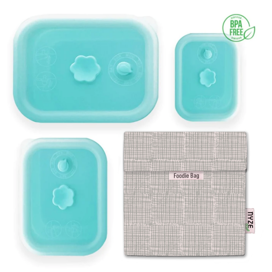 Turquoise / Grey Checkered