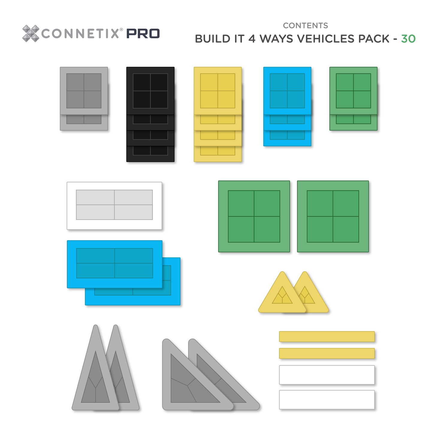 PRO Build It 4 Ways Vehicles Pack - 30 Pieces