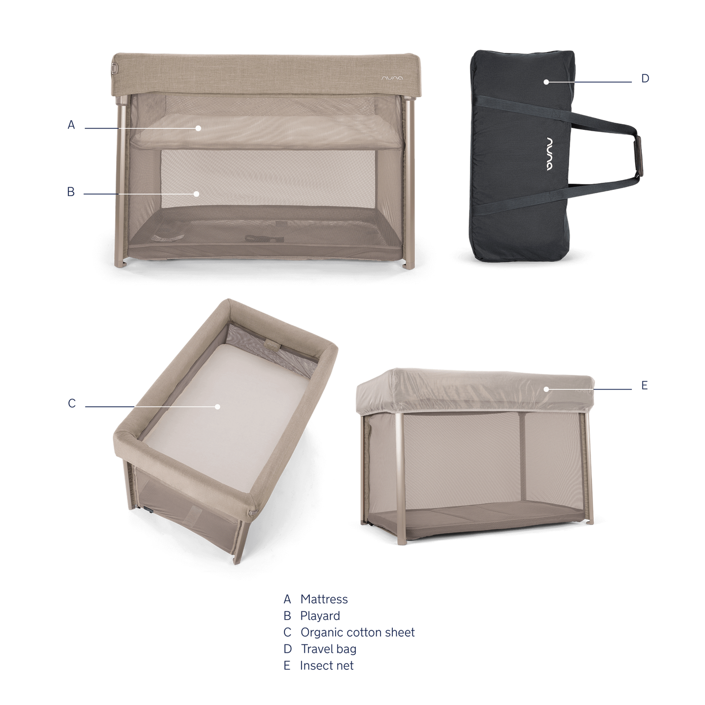 PAAL ™ Playard and Bassinet - Cedar Brown