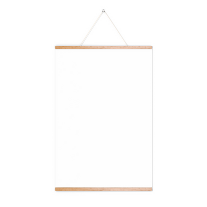 Mindful Moves Bundle - Yoga Poses Poster + Wooden Hanger
