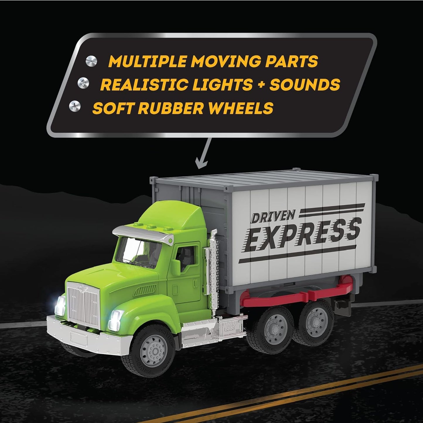 [Driven by Battat] Micro Container Truck with Lights & Sounds