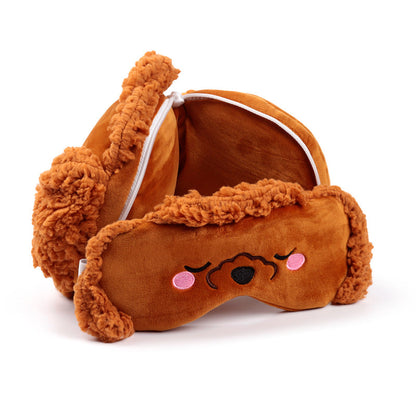 Kids Travel Pillow & Eye Mask - Gigi Poodle