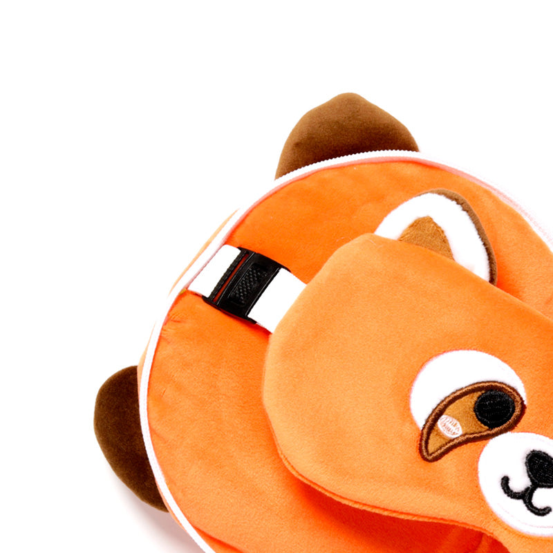 Kids Travel Pillow & Eye Mask - Red Panda