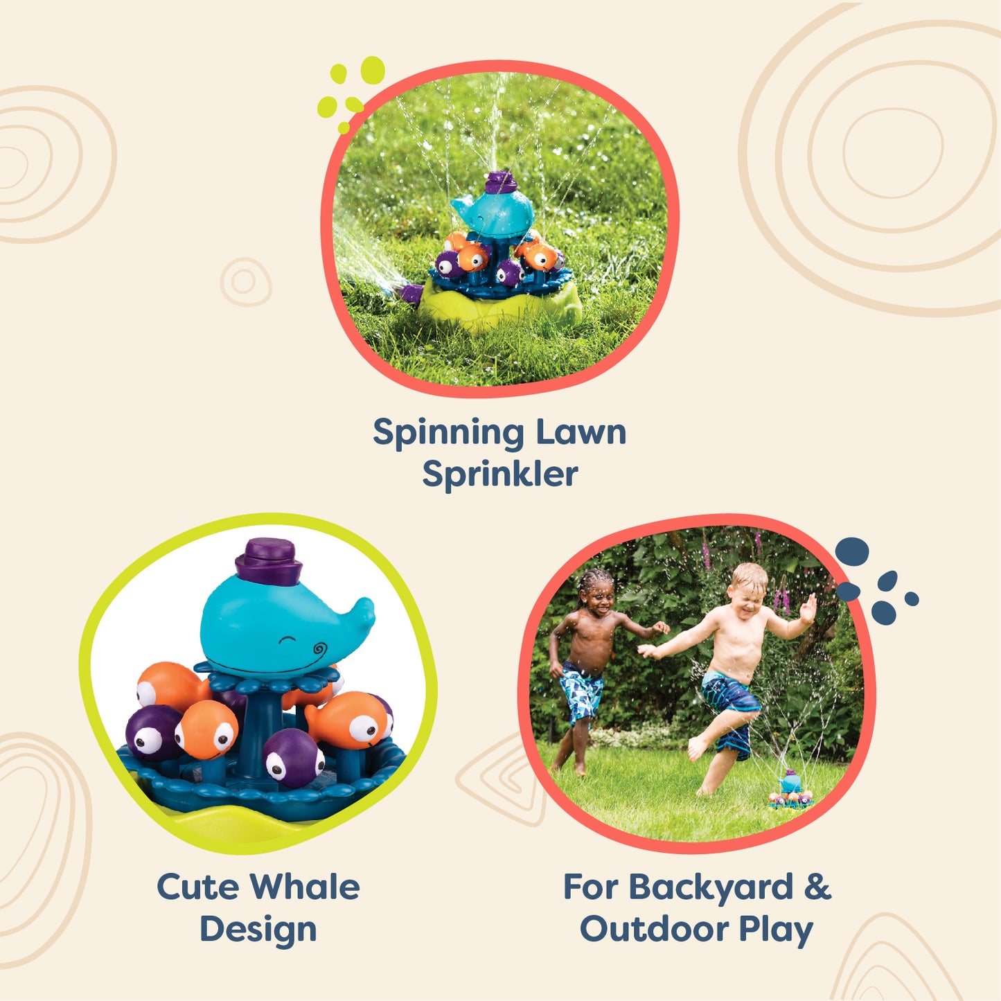 Whirly Whale Water Sprinkler