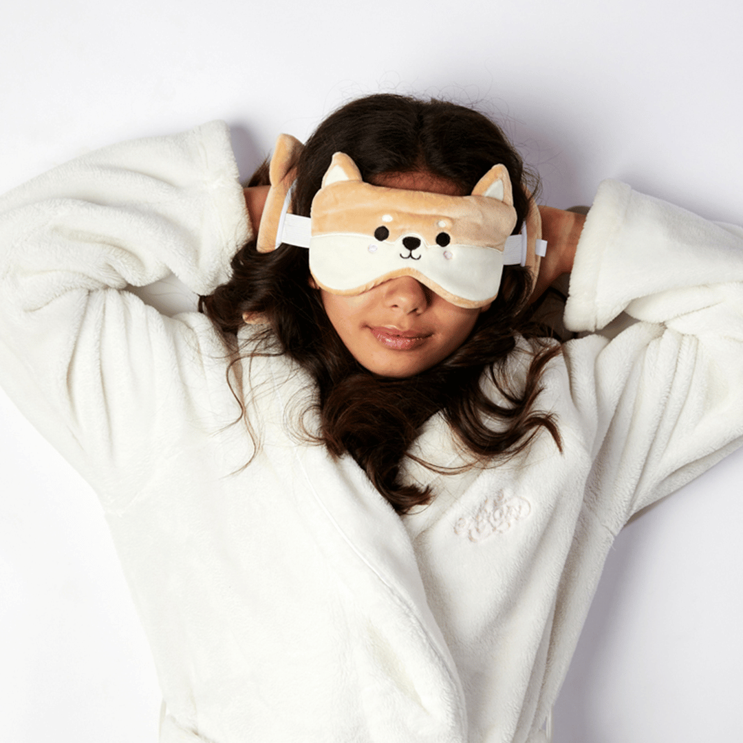 Kids Travel Pillow & Eye Mask - Shiba Inu