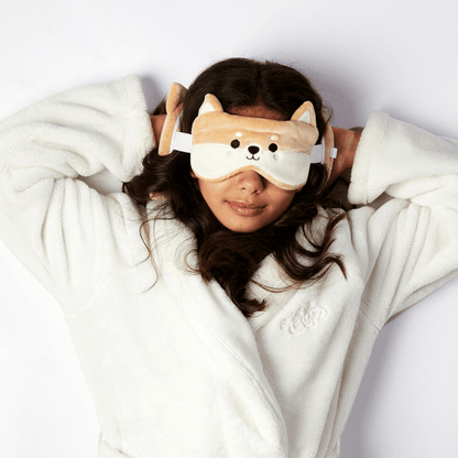 Kids Travel Pillow & Eye Mask - Shiba Inu
