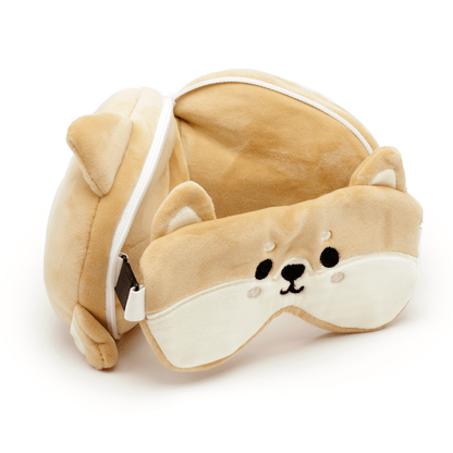 Kids Travel Pillow & Eye Mask - Shiba Inu