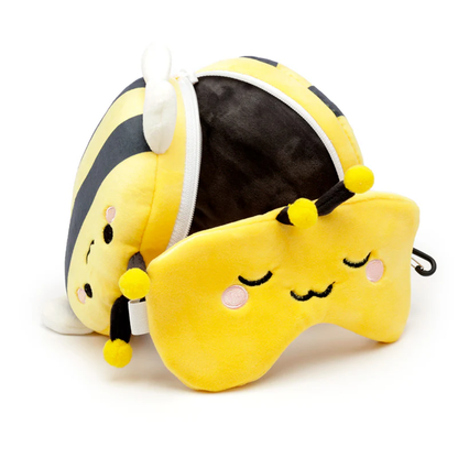 Kids Travel Pillow & Eye Mask - Bobby the Bee