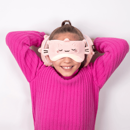 Kids Travel Pillow & Eye Mask - Puffer Fish