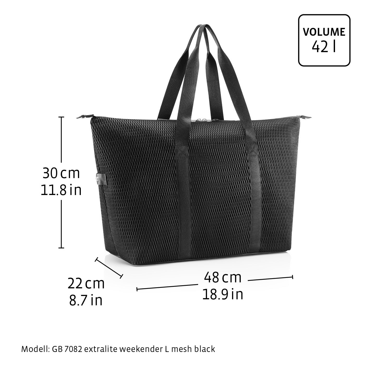 Extralite Weekender L Tote Bag - Mesh Black