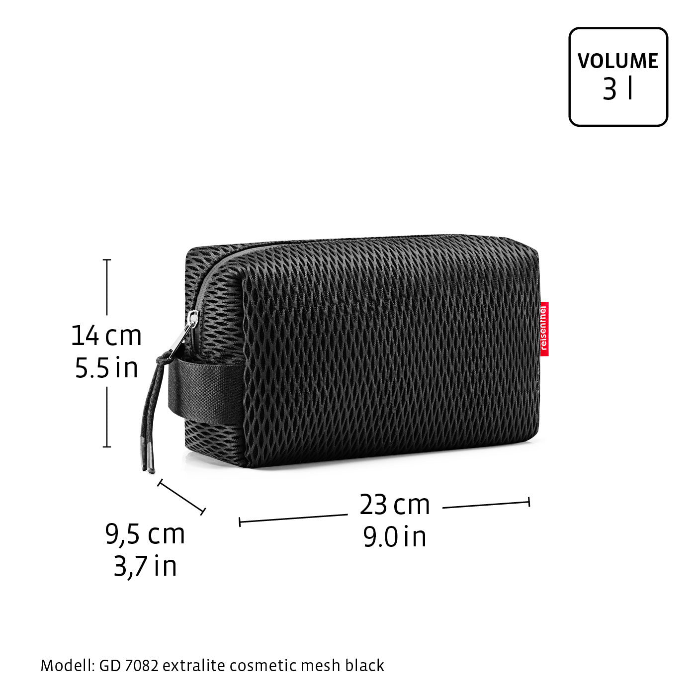 Extralite Cosmetic Case Pouch - Mesh Black