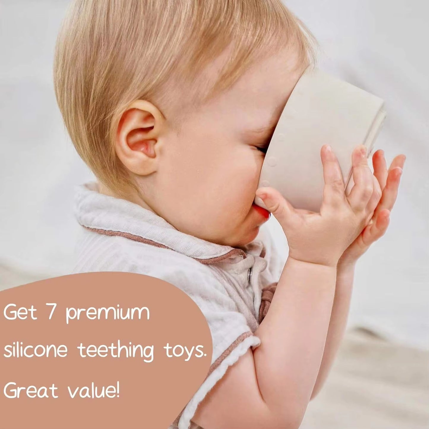 Count & Stack Silicone Teething Cups
