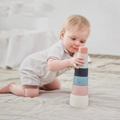 Count & Stack Silicone Teething Cups