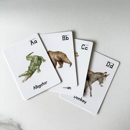 A-Z Animal Alphabet Learning Flash Cards