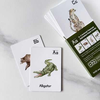 A-Z Animal Alphabet Learning Flash Cards