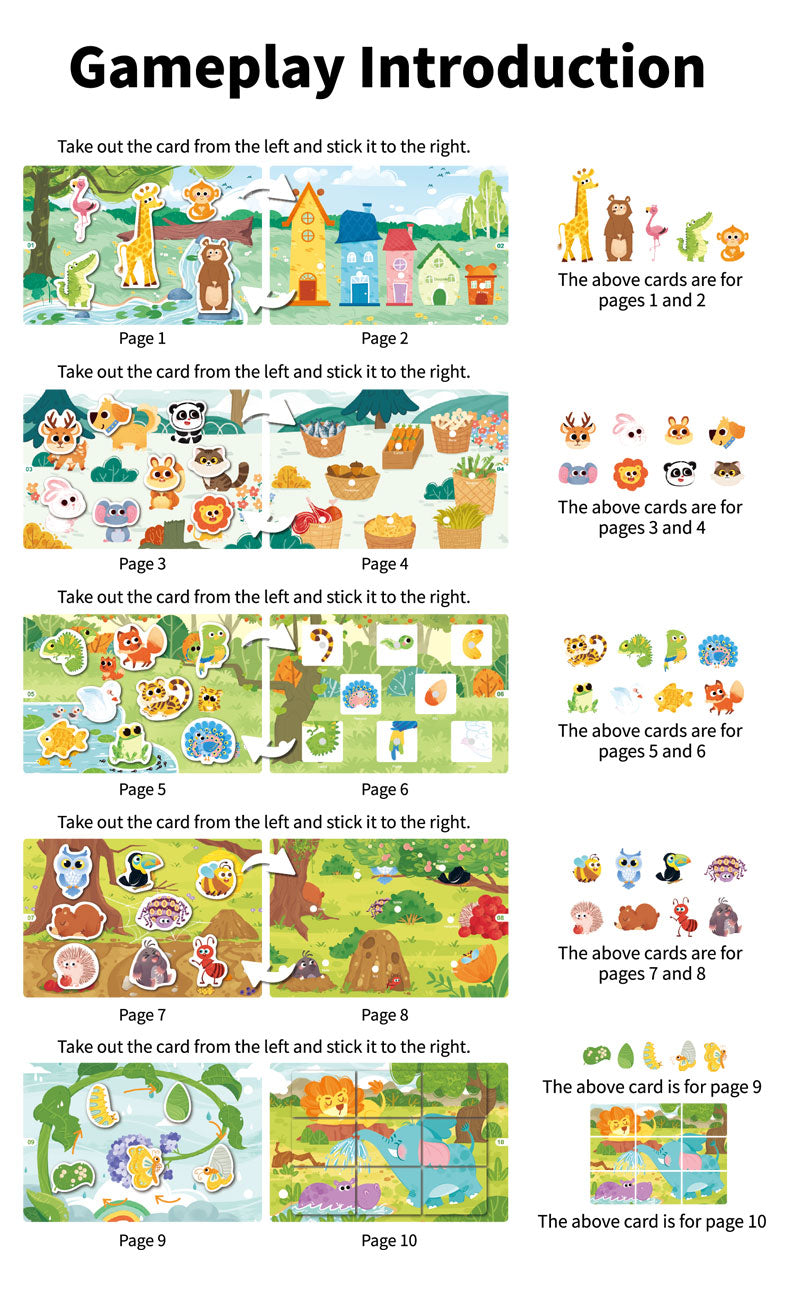 Early Learning Activity Montessori Book - Look! Animal