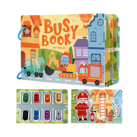 Early Learning Activity Montessori Book - Go! Vehicle