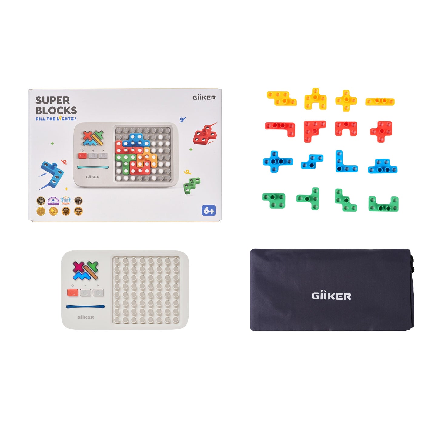 GiiKER Super Blocks – 1,000+ Screen-Free Challenges | STEM Toy for Focus, Logic & Creativity