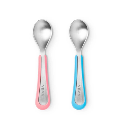 Soufflé Large Antibacterial Stainless Steel Double Spoons Set