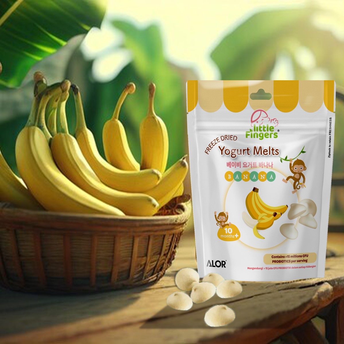 Little Fingers Freeze Dried Yogurt Melts - Banana