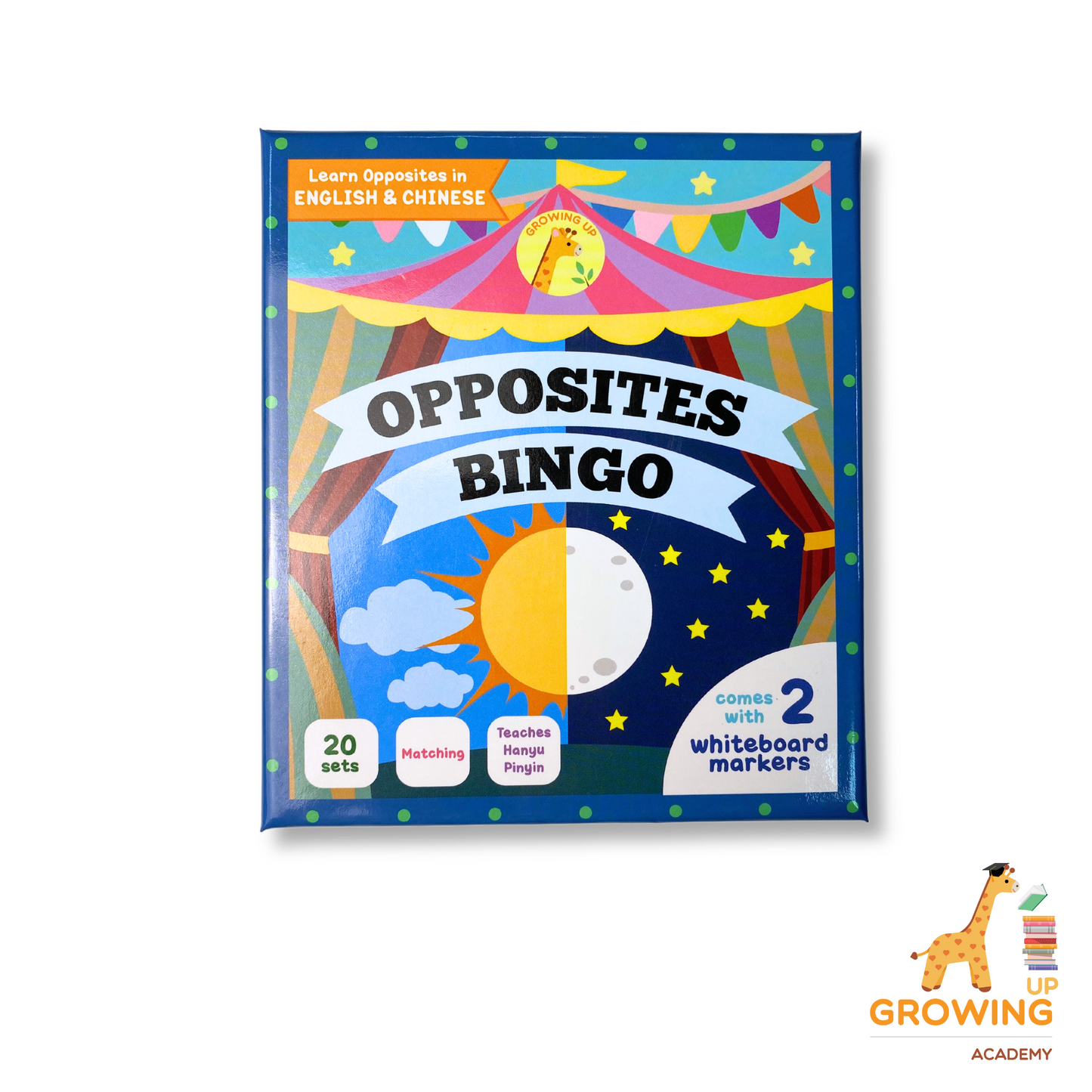 [Growing Up Academy] Educational Card Game – Opposite Bingo