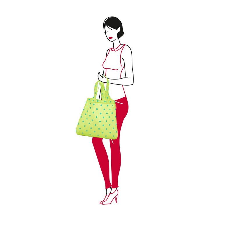 Foldable Mini Maxi Shopper Shopping Bag 15L, Polka Dot Design (11 Colour)