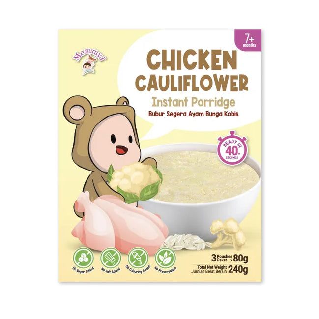 [MommyJ] Chicken Cauliflower Baby Instant Porridge 3pk x 80g (240g)