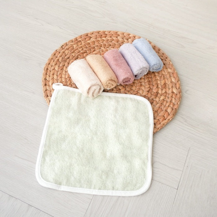 [Little Palmerhaus] Bamboo Baby Wash Cloth - Set of 4 | 100% Cotton | Antibacterial Protection | Super Absorbent | Ultra-soft (Available in 12 colours)
