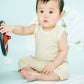 [Baby Piper] Sleeveless Romper | 100% Organic Cotton Dye-Free (1127)
