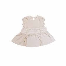 [Baby Piper] Round Neck Short Sleeve Dress | 100% Organic Cotton Dye-Free (1132)
