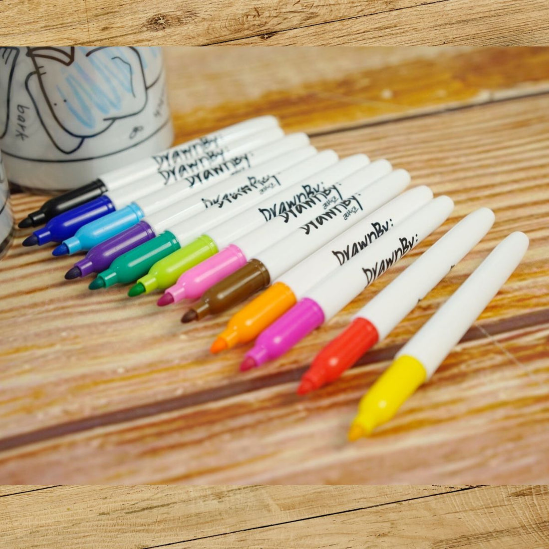 Big Blue Washable Silicone Colouring Mat + 14pcs Markers Set – Kinder ...