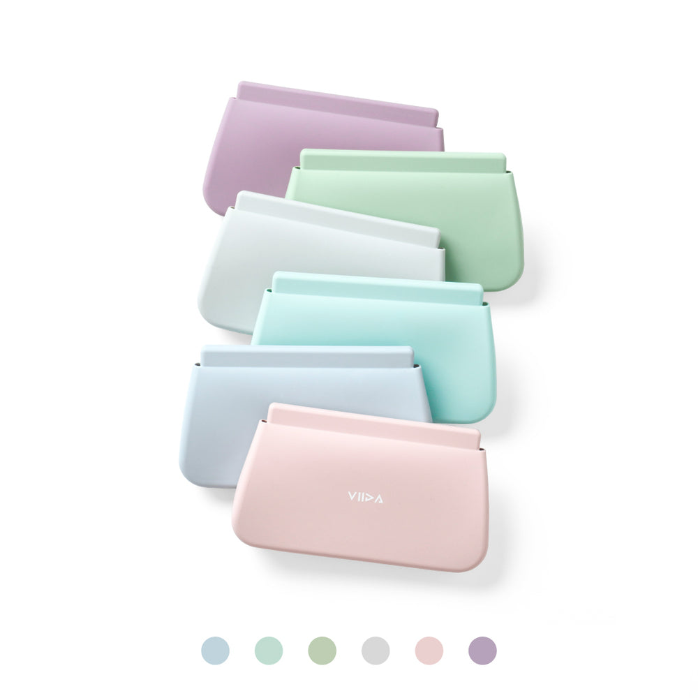 Morgen Stainless Steel Travel Cutleries Set + UiU Straw Set + Chubby Silicone Pouch XL (Bundle Set of 5)