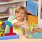 [Bristle Blocks by Battat] 58Pcs Jungle Blocks in Bucket | STEM Creativity Building Toys