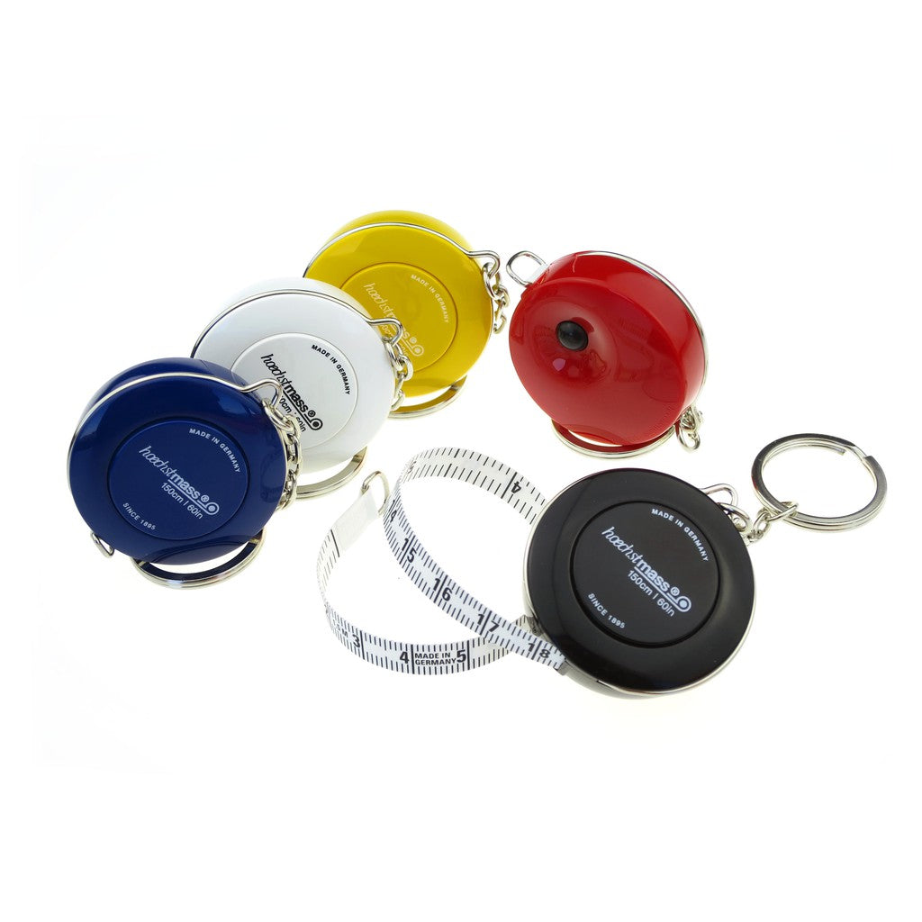 [Picco] Mini Retractable Soft Measure Tape Key chain in 150 cm / 60 inches, Assorted Colors