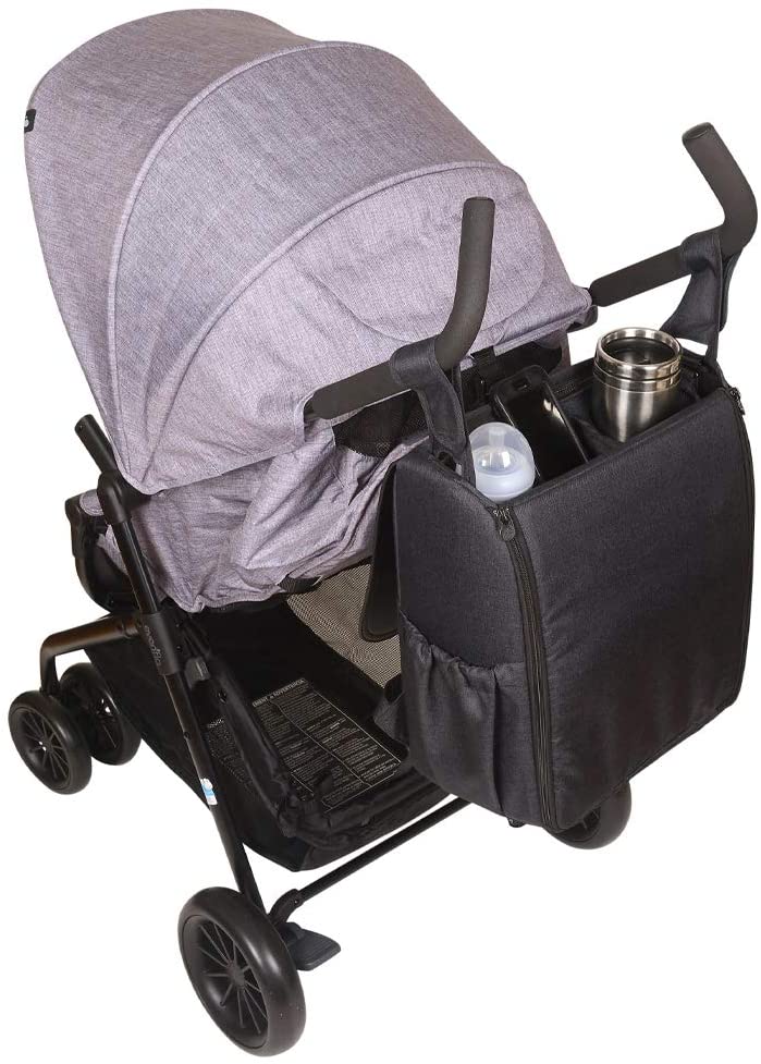 [Lulyboo] Cubby Diaper Bag Backpack, Full Open Cabinet and Padded Changing Station, Removeable Caddy with Two Drink Holders and Angled Cell Phone Storage, Universal Stroller Hanger