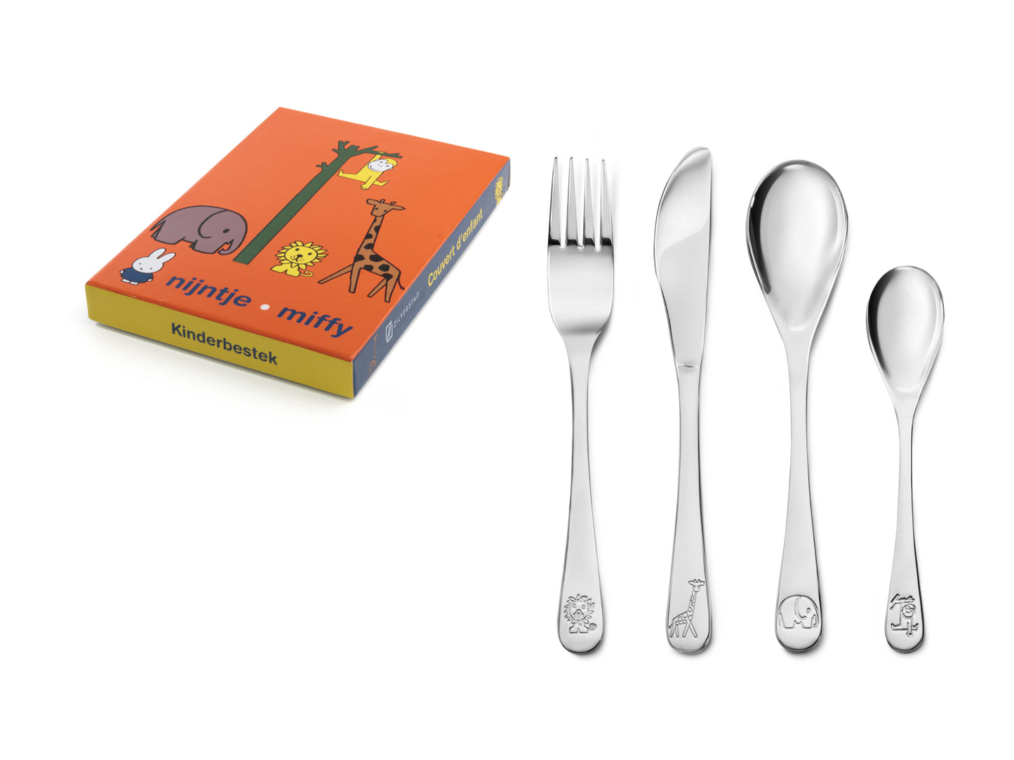 [Zilverstad] Children's Cutlery 4-pcs, Miffy Zoo