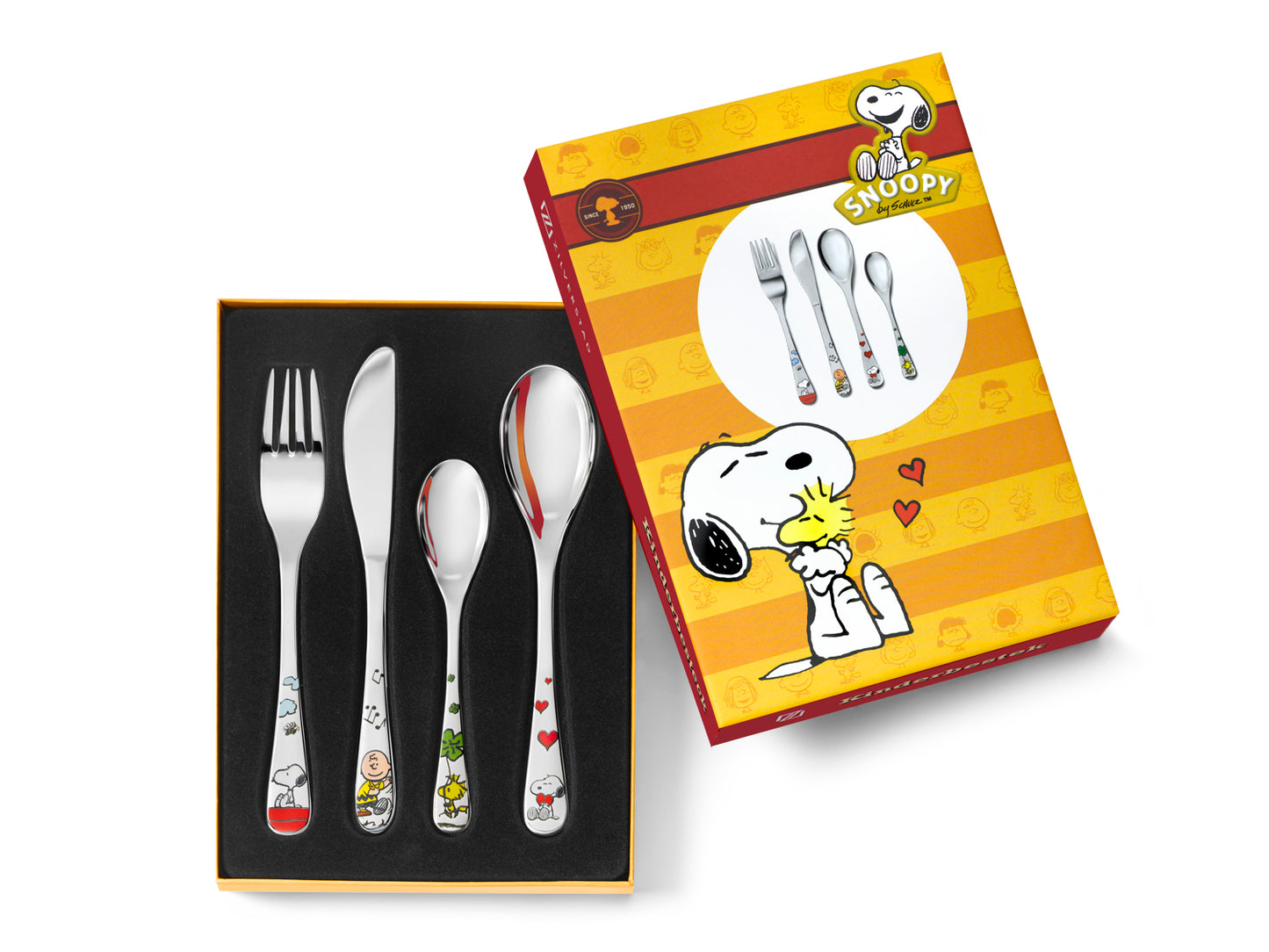 [Zilverstad] Children's Cutlery 4-pcs, Snoopy in Color