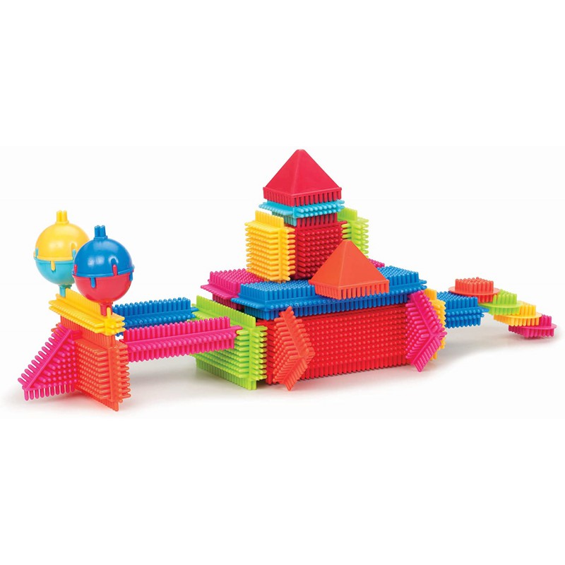 [Bristle Blocks by Battat] 80Pcs Blocks Big Value Case | STEM Creativity Building Toys
