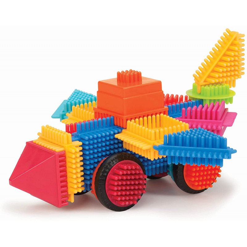 [Bristle Blocks by Battat] 80Pcs Blocks Big Value Case | STEM Creativity Building Toys