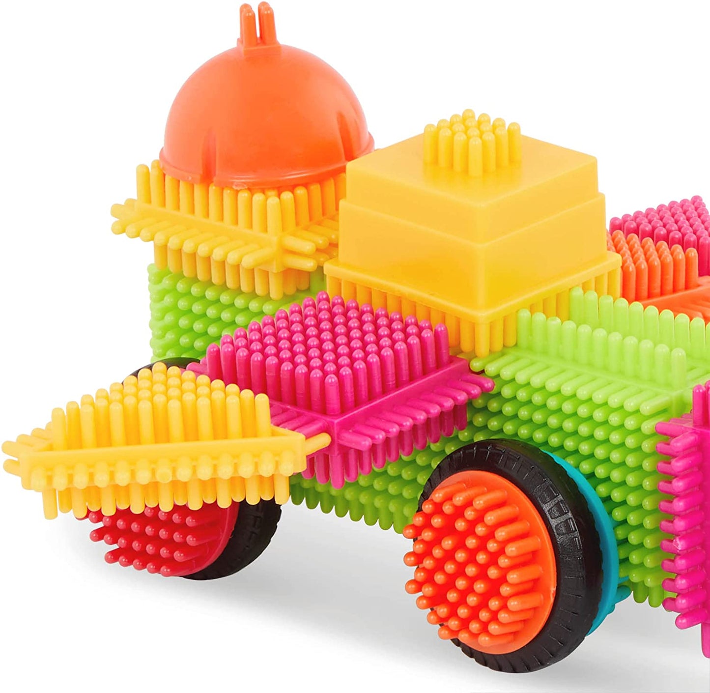 [Bristle Blocks by Battat] 80Pcs Blocks Big Value Case | STEM Creativity Building Toys