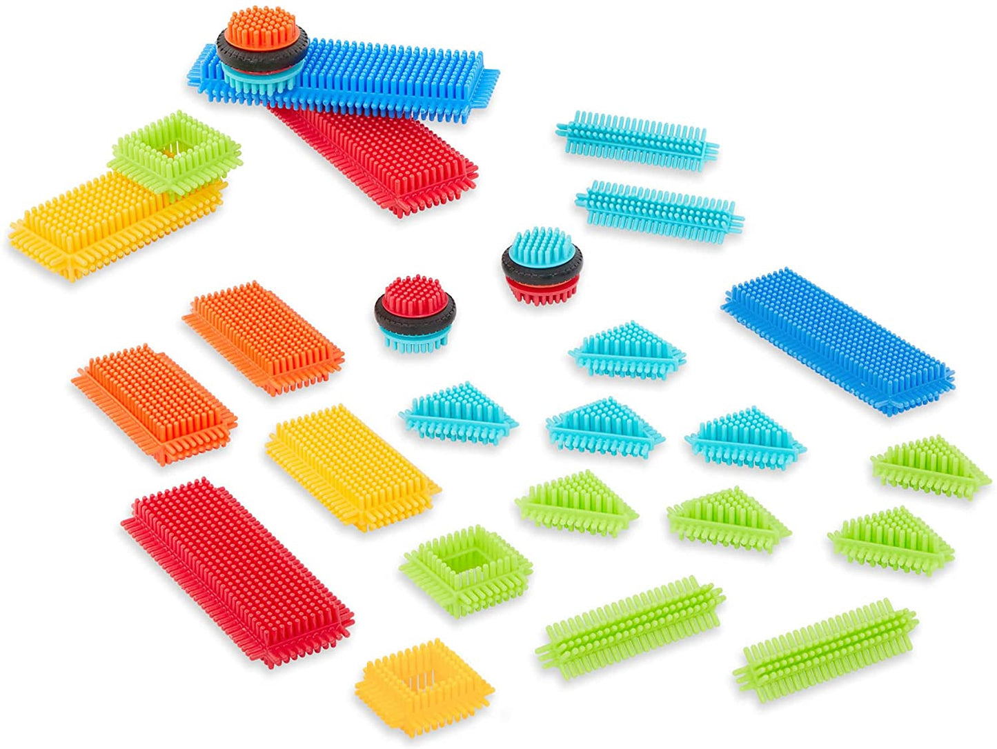[Bristle Blocks by Battat] 36Pcs Basic Builder Block | STEM Creativity Building Toys