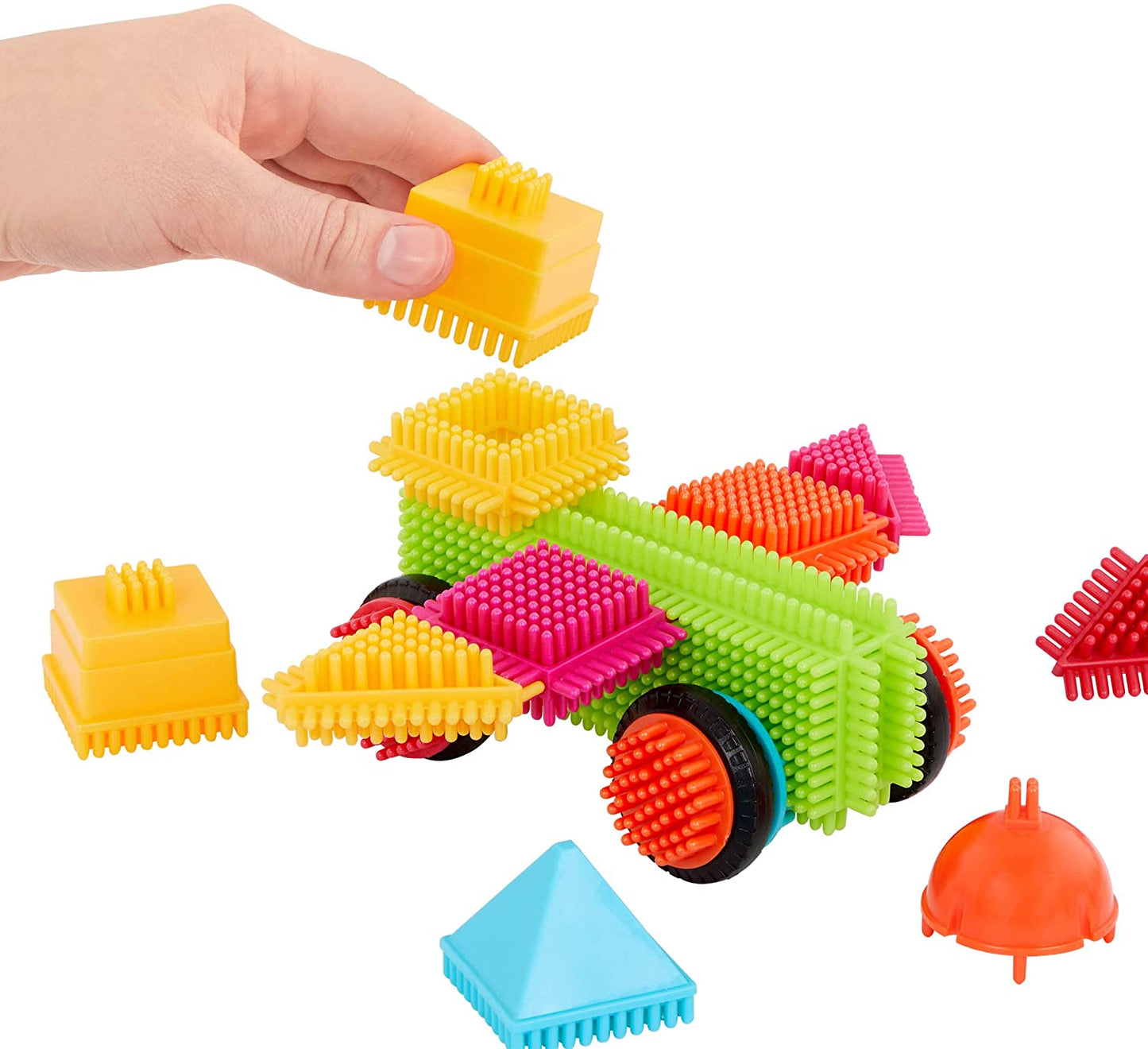 [Bristle Blocks by Battat] 80Pcs Blocks Big Value Case | STEM Creativity Building Toys
