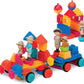 [Bristle Blocks by Battat] 85Pcs Safari Adventure Blocks Big Value Case | STEM Creativity Building Toys