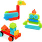 [Bristle Blocks by Battat] 50Pcs Construction Basic Builder Blocks in Bucket | STEM Creativity Building Toys
