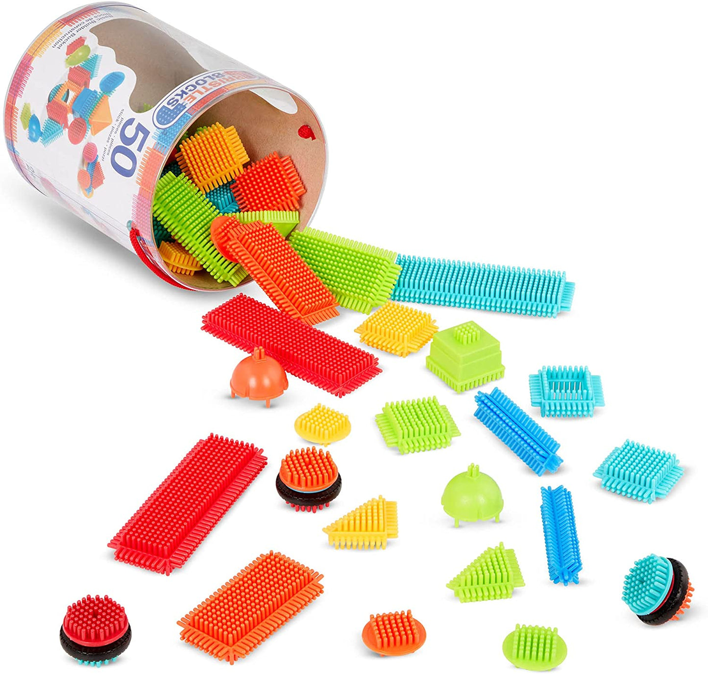 Construction Basic Builder Blocks in Bucket - 50 Pieces