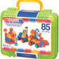 [Bristle Blocks by Battat] 85Pcs Safari Adventure Blocks Big Value Case | STEM Creativity Building Toys