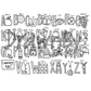 [Drawnby:] Learning ABC Washable Silicone Colouring Mat + 14pcs Markers Set