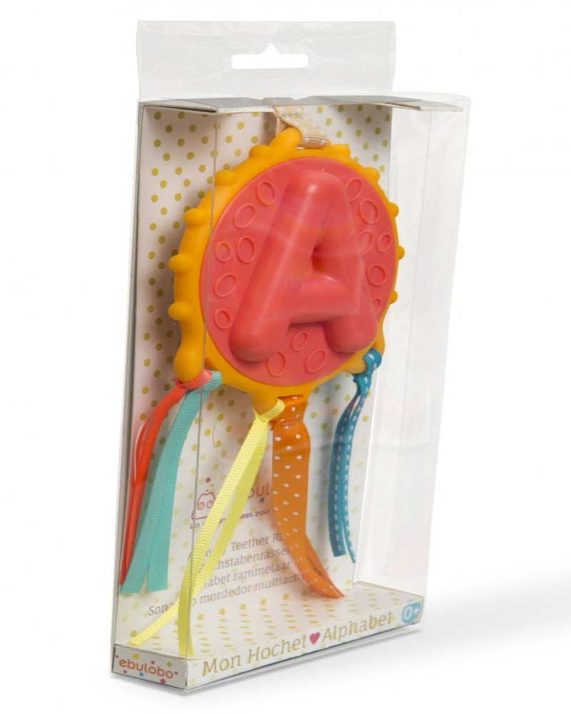 [Ebulobo] Alphabet Initial Name Baby Teething Teether Rattle Shaker - Letter A
